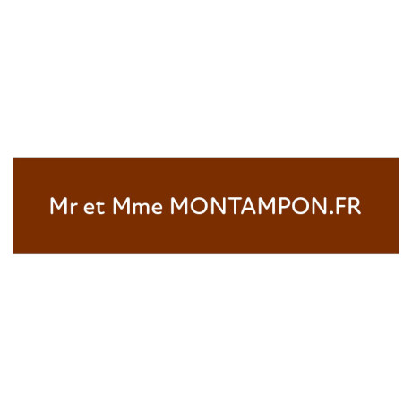 Plaque de boite aux lettres - Marron Plaque de boite aux lettres - Marron