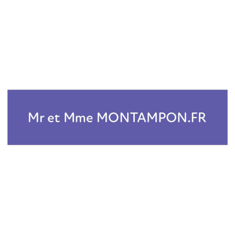 Plaque de boite aux lettres - Violet Plaque de boite aux lettres - Violet