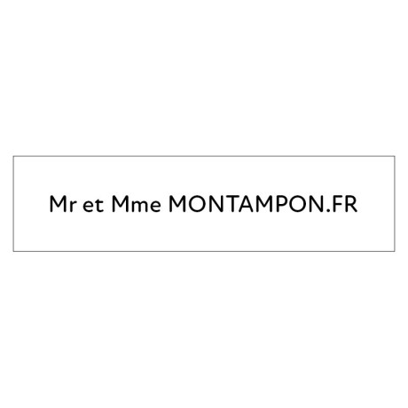 Plaque de boite aux lettres - Blanche et noir Plaque de boite aux lettres - Blanche et noir