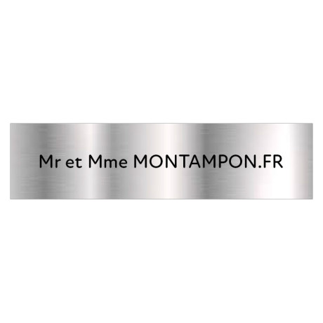 Plaque de boite aux lettres - Argent Plaque de boite aux lettres - Argent