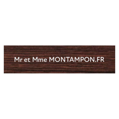 Plaque de boite aux lettres - Imitation Bois de Noyer Plaque de boite aux lettres - Imitation Bois de Noyer
