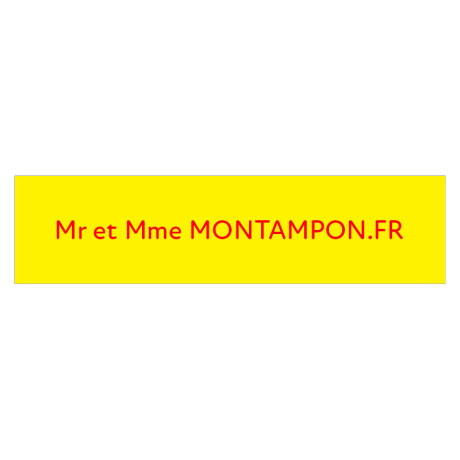 Plaque de boite aux lettres - Jaune Plaque de boite aux lettres - Jaune