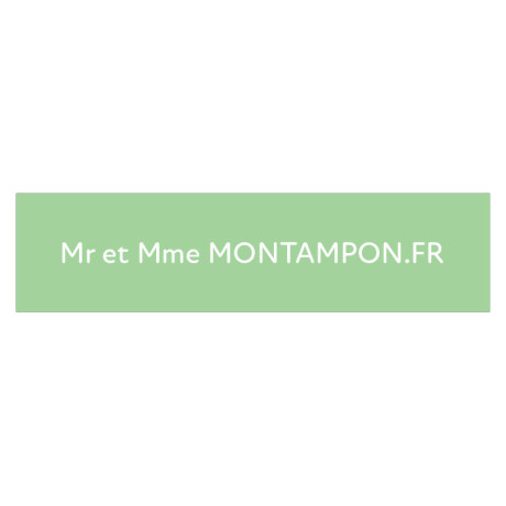 Plaque de boite aux lettres - Vert Plaque de boite aux lettres - Vert
