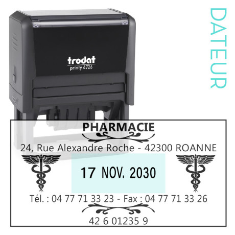 Tampon dateur Trodat 4726 | Tampon d'entreprise 6 lignes à 54.75€ Tampon dateur Trodat 4726 | Tampon d'entreprise 6 lignes à 54.75€
