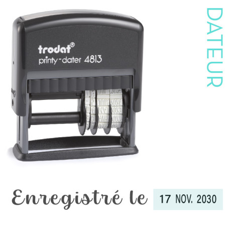 Tampon dateur Trodat 4813 | Tampon d'entreprise 2 lignes à 25.20€ Tampon dateur Trodat 4813 | Tampon d'entreprise 2 lignes à 25.20€