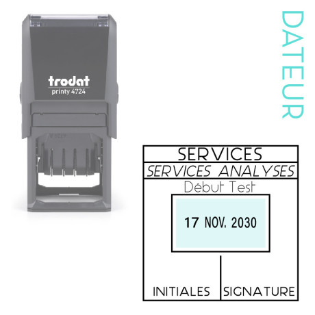 Empreinte pour tampon dateur Trodat 4724 | 21.30 € | à personnaliser Empreinte pour tampon dateur Trodat 4724 | 21.30 € | à personnaliser