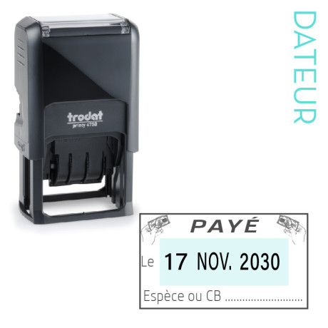 Tampon dateur Trodat 4750 | Tampon dateur personnalisable à 36.50€ Tampon dateur Trodat 4750 | Tampon dateur personnalisable à 36.50€