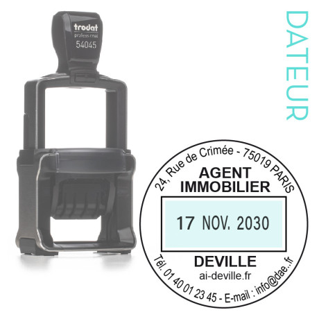 Empreinte seule pour tampon dateur Trodat 54045A Empreinte seule pour tampon dateur Trodat 54045A