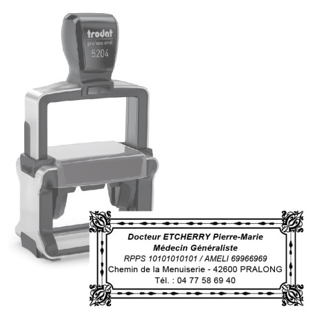 Empreinte pour tampon encreur Trodat Pro 5204 18.95 € à personnaliser Empreinte pour tampon encreur Trodat Pro 5204 18.95 € à personnaliser
