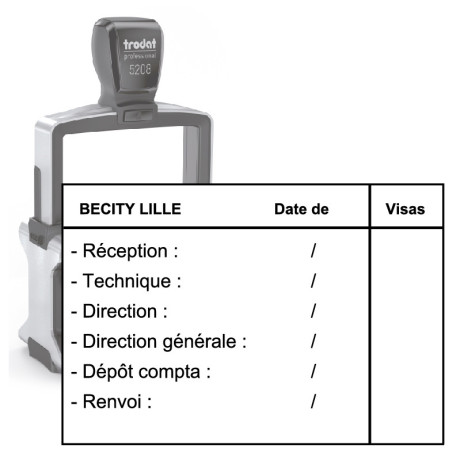 Empreinte pour tampon encreur Trodat Pro 5208 33.50 € à personnaliser Empreinte pour tampon encreur Trodat Pro 5208 33.50 € à personnaliser