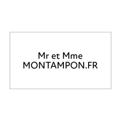 Plaque de porte : Blanc / Noir - Mon Tampon