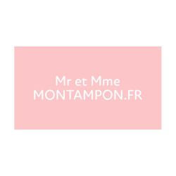 Plaque de porte : Rose clair / blanc