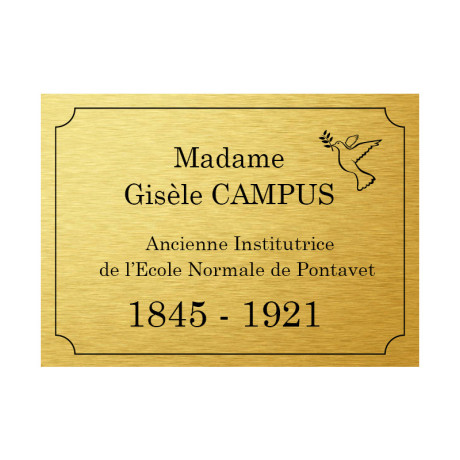Plaques funéraires personnalisées avec Colombe - Adhésive Plaques funéraires personnalisées avec Colombe - Adhésive
