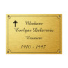 Plaques gravées funéraires personnalisées avec Croix de Lorraine