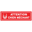 Plaque "Attention chien méchant"