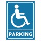 Plaque stationnement handicapés