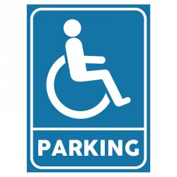 Plaque stationnement handicapés