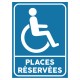 Plaque stationnement handicapés : Places réservées