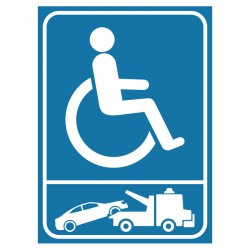 Plaque stationnement handicapés : logos fourrière