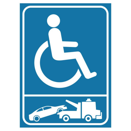 Plaque stationnement handicapés : logos fourrière Plaque stationnement handicapés : logos fourrière
