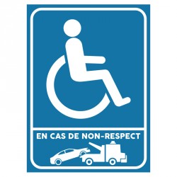 Plaque stationnement handicapés : En cas de non-respect...