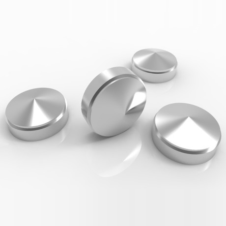 Lot de 4 cabochons chromés - 15mm Lot de 4 cabochons chromés - 15mm