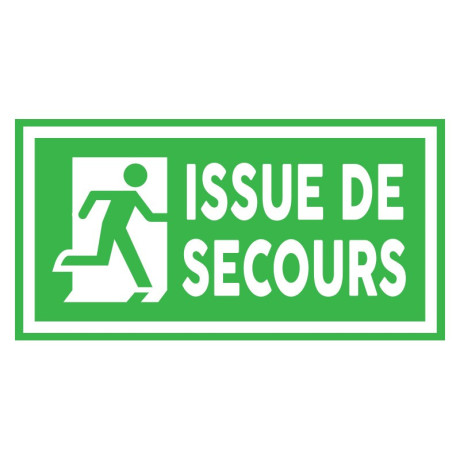 Plaque "Issue de secours"