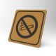 Plaque signalétique carrée : Interdiction de fumer