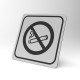 Plaque signalétique carrée : Interdiction de fumer