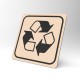 Plaque signalétique carrée : Recyclage