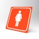 Plaque signalétique carrée : Toilettes femmes