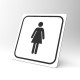 Plaque signalétique carrée : Toilettes femmes