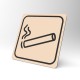 Plaque signalétique carrée : Zone fumeur