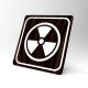 Plaque signalétique carrée : Danger radioactif