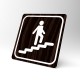 Plaque signalétique carrée : Escalier montant