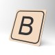 Plaque signalétique carrée : Lettre B