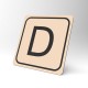 Plaque signalétique carrée : Lettre D