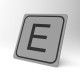 Plaque signalétique carrée : Lettre E