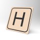 Plaque signalétique carrée : Lettre H