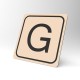 Plaque signalétique carrée : Lettre G