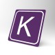 Plaque signalétique carrée : Lettre K