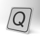 Plaque signalétique carrée : Lettre Q