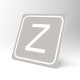 Plaque signalétique carrée : Lettre Z