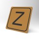 Plaque signalétique carrée : Lettre Z