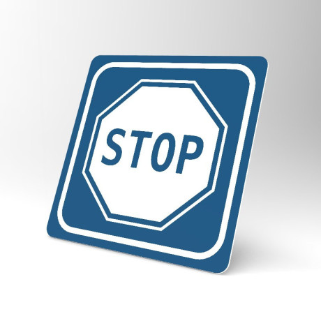 Plaque signalétique carrée : Stop Plaque signalétique carrée : Stop