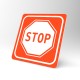 Plaque signalétique carrée : Stop