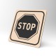 Plaque signalétique carrée : Stop