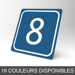Plaque signalétique carrée : Chiffre 8