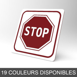 Plaque signalétique carrée : Stop