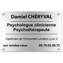 Plaque en aluminium gris sans logo